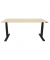 Schreibtisch, elektrisch höhenverstellbar, 65-130cm (H), 160x80cm (BxT), rechteckig, ahorn / schwarz