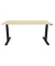 Schreibtisch, elektrisch h&ouml;henverstellbar, 65-130cm (H), 160x80cm (BxT), rechteckig, ahorn / schwarz