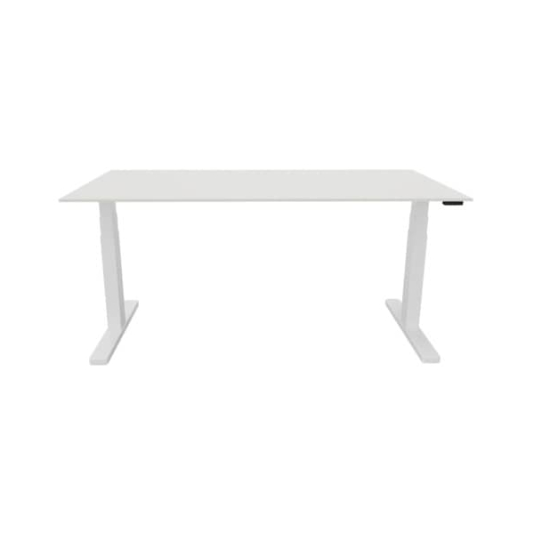 5705831141629 - Schreibtisch KF14162 elektrisch höhenverstellbar 65-130cm (H) 180x80cm (BxT) rechteckig weiß   weiß 5705831141629 Q-connect