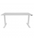 Schreibtisch, elektrisch höhenverstellbar, 65-130cm (H), 180x80cm (BxT), rechteckig, grau / weiß