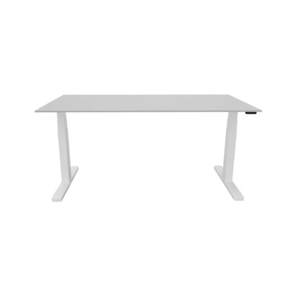 5705831141636 - Schreibtisch KF14163 elektrisch höhenverstellbar 65-130cm (H) 180x80cm (BxT) rechteckig grau   weiß 5705831141636 Q-connect
