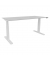 Schreibtisch, elektrisch höhenverstellbar, 65-130cm (H), 180x80cm (BxT), rechteckig, grau / weiß