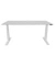 Schreibtisch, elektrisch höhenverstellbar, 65-130cm (H), 180x80cm (BxT), rechteckig, grau / weiß