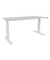 Schreibtisch, elektrisch höhenverstellbar, 65-130cm (H), 180x80cm (BxT), rechteckig, grau / weiß