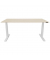 Schreibtisch, elektrisch h&ouml;henverstellbar, 65-130cm (H), 180x80cm (BxT), rechteckig, eiche / wei&szlig;