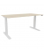 Schreibtisch, elektrisch h&ouml;henverstellbar, 65-130cm (H), 180x80cm (BxT), rechteckig, eiche / wei&szlig;