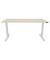 Schreibtisch, elektrisch h&ouml;henverstellbar, 65-130cm (H), 180x80cm (BxT), rechteckig, eiche / wei&szlig;