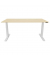 Schreibtisch, elektrisch h&ouml;henverstellbar, 65-130cm (H), 180x80cm (BxT), rechteckig, ahorn / wei&szlig;
