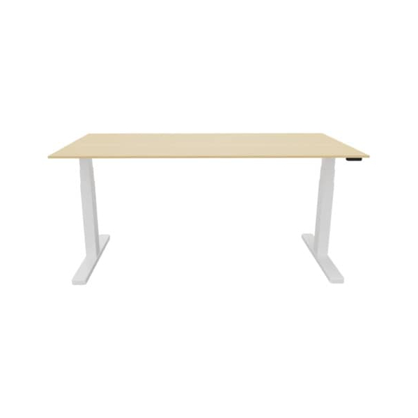 5705831141650 - Schreibtisch KF14165 elektrisch höhenverstellbar 65-130cm (H) 180x80cm (BxT) rechteckig ahorn weiß 5705831141650 Q-connec 5705831141650 - Schreibtisch KF14165 elektrisch höhenverstellbar 65-130cm (H) 180x80cm (BxT) rechteckig ahorn weiß 5705831141650 Q-connec