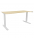 Schreibtisch, elektrisch h&ouml;henverstellbar, 65-130cm (H), 180x80cm (BxT), rechteckig, ahorn / wei&szlig;