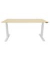 Schreibtisch, elektrisch h&ouml;henverstellbar, 65-130cm (H), 180x80cm (BxT), rechteckig, ahorn / wei&szlig;