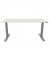 Schreibtisch, elektrisch höhenverstellbar, 65-130cm (H), 180x80cm (BxT), rechteckig, weiß / silber