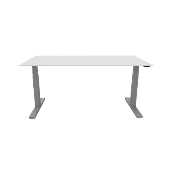 5705831141667 - Schreibtisch KF14166 elektrisch höhenverstellbar 65-130cm (H) 180x80cm (BxT) rechteckig weiß silber 5705831141667 Q-conne 5705831141667 - Schreibtisch KF14166 elektrisch höhenverstellbar 65-130cm (H) 180x80cm (BxT) rechteckig weiß silber 5705831141667 Q-conne
