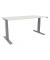 Schreibtisch, elektrisch höhenverstellbar, 65-130cm (H), 180x80cm (BxT), rechteckig, weiß / silber