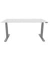 Schreibtisch, elektrisch höhenverstellbar, 65-130cm (H), 180x80cm (BxT), rechteckig, weiß / silber