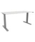 Schreibtisch, elektrisch höhenverstellbar, 65-130cm (H), 180x80cm (BxT), rechteckig, weiß / silber