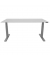 Schreibtisch, elektrisch höhenverstellbar, 65-130cm (H), 180x80cm (BxT), rechteckig, grau / silber