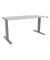 Schreibtisch, elektrisch h&ouml;henverstellbar, 65-130cm (H), 180x80cm (BxT), rechteckig, grau / silber