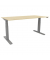 Schreibtisch, elektrisch höhenverstellbar, 65-130cm (H), 180x80cm (BxT), rechteckig, ahorn / silber
