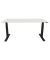 Schreibtisch, elektrisch höhenverstellbar, 65-130cm (H), 180x80cm (BxT), rechteckig, weiß / schwarz