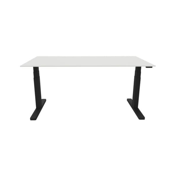 5705831141704 - Schreibtisch KF14170 elektrisch höhenverstellbar 65-130cm (H) 180x80cm (BxT) rechteckig weiß schwarz 5705831141704 Q-conn 5705831141704 - Schreibtisch KF14170 elektrisch höhenverstellbar 65-130cm (H) 180x80cm (BxT) rechteckig weiß schwarz 5705831141704 Q-conn