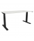 Schreibtisch, elektrisch höhenverstellbar, 65-130cm (H), 180x80cm (BxT), rechteckig, weiß / schwarz