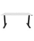 Schreibtisch, elektrisch höhenverstellbar, 65-130cm (H), 180x80cm (BxT), rechteckig, weiß / schwarz