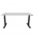 Schreibtisch, elektrisch höhenverstellbar, 65-130cm (H), 180x80cm (BxT), rechteckig, grau / schwarz