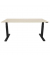 Schreibtisch, elektrisch h&ouml;henverstellbar, 65-130cm (H), 180x80cm (BxT), rechteckig, eiche / schwarz