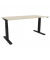 Schreibtisch, elektrisch h&ouml;henverstellbar, 65-130cm (H), 180x80cm (BxT), rechteckig, eiche / schwarz