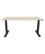 Schreibtisch, elektrisch h&ouml;henverstellbar, 65-130cm (H), 180x80cm (BxT), rechteckig, eiche / schwarz