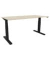 Schreibtisch, elektrisch höhenverstellbar, 65-130cm (H), 180x80cm (BxT), rechteckig, eiche / schwarz
