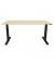 Schreibtisch, elektrisch höhenverstellbar, 65-130cm (H), 180x80cm (BxT), rechteckig, ahorn / schwarz