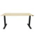 Schreibtisch, elektrisch h&ouml;henverstellbar, 65-130cm (H), 180x80cm (BxT), rechteckig, ahorn / schwarz