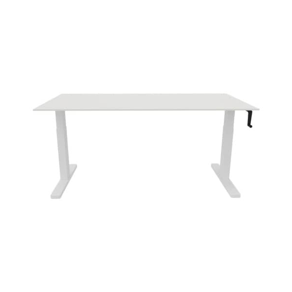 5705831141773 - Schreibtisch KF14177 manuell höhenverstellbar 65-130cm (H) 160x80cm (BxT) rechteckig weiß weiß 5705831141773 Q-connect 5705831141773 - Schreibtisch KF14177 manuell höhenverstellbar 65-130cm (H) 160x80cm (BxT) rechteckig weiß weiß 5705831141773 Q-connect