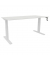 Schreibtisch, manuell höhenverstellbar, 65-85cm (H), 160x80cm (BxT), rechteckig, weiß / weiß