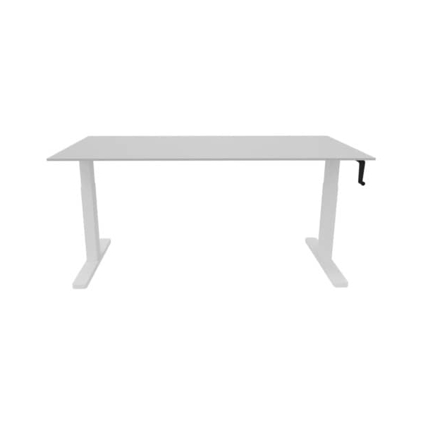 5705831141780 - Schreibtisch KF14178 manuell höhenverstellbar 65-130cm (H) 160x80cm (BxT) rechteckig grau weiß 5705831141780 Q-connect 5705831141780 - Schreibtisch KF14178 manuell höhenverstellbar 65-130cm (H) 160x80cm (BxT) rechteckig grau weiß 5705831141780 Q-connect