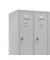 Garderobenschrank 2 Abteile Stahl grau