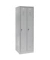 Garderobenschrank 2 Abteile Stahl grau