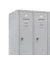 Garderobenschrank 2 Abteile Stahl grau