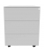 Rollcontainer 3 Laden Stahl silber