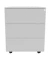 Rollcontainer 3 Laden Stahl silber