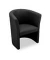 Clubsessel Leder 1er SP01 schwarz