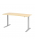 Schreibtisch XMKA, elektrisch h&ouml;henverstellbar, 70-120cm (H), 180x80cm (BxT), rechteckig, ahorn / silber
