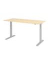 Schreibtisch, elektrisch höhenverstellbar, 70-120cm (H), 180x80cm (BxT), rechteckig, ahorn / silber