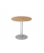 Besprechungstisch, 74,5cm (H), 80x80cm (BxT), rund, asteiche / silber