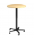 Besprechungstisch ST08, sufenlos &uuml;ber Gasdruckfeder h&ouml;henverstellbar 72-114cm (H), 80x80cm (BxT), rund, ahorn / schwarz, mit Rol
