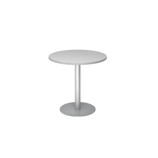 Hammerbacher Besprechungstisch STF, 74,5cm (H), 80x80cm (BxT), rund, grau / silber  Hammerbacher