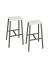 Barhocker 2er Set weißstahl