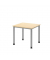 Schreibtisch H-Serie, manuell h&ouml;henverstellbar, 68-76cm (H), 80x80cm (BxT), quadratisch, ahorn / silber